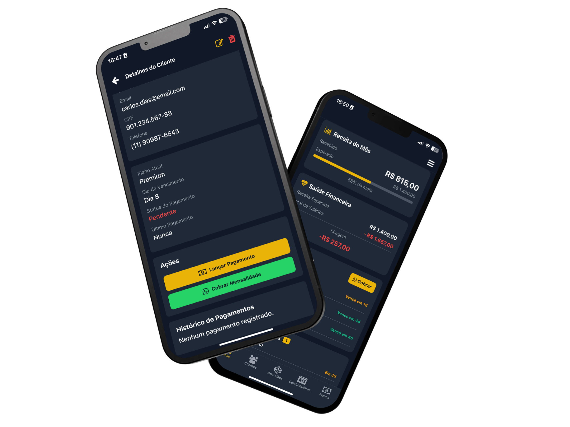 GymApp features e funcionalidades em destaque